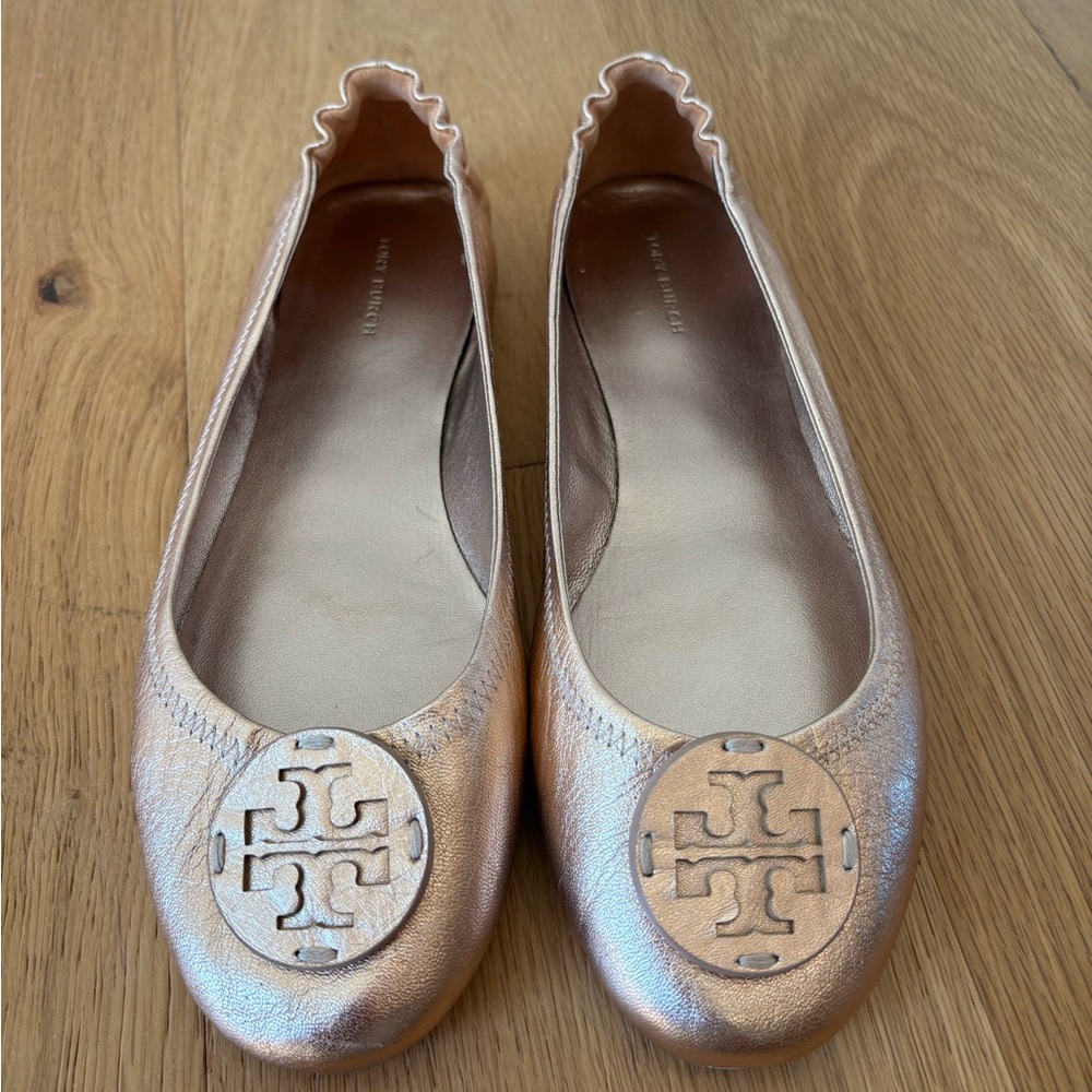 Tory Burch Reve Ballet Flats - Rose Gold 9.5